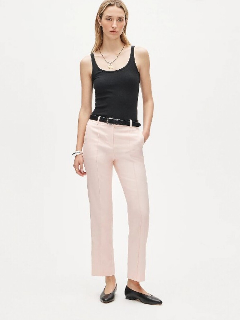 J Crew Stella pant in Gramercy linen blend CS212 Size 2 Pink